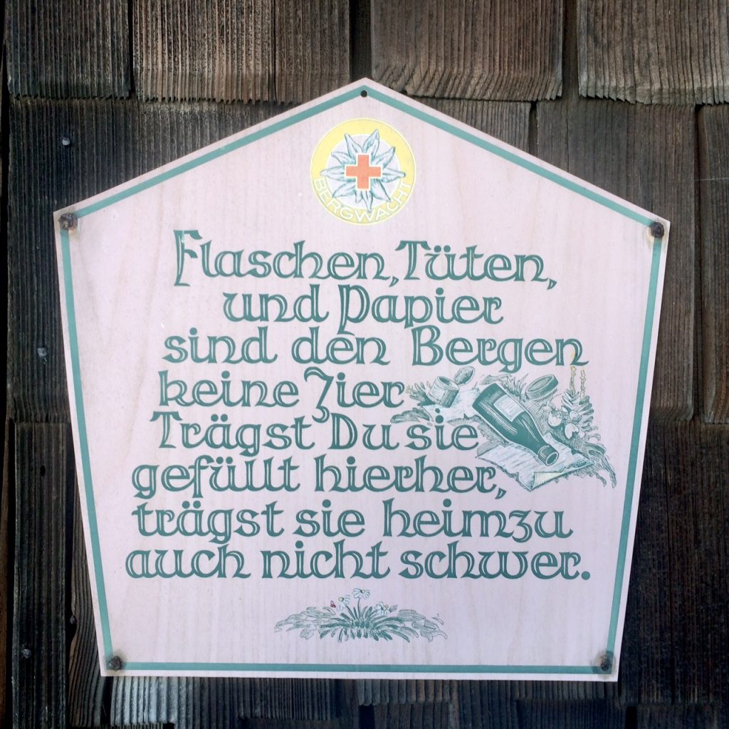 Verhalten in den Bergen